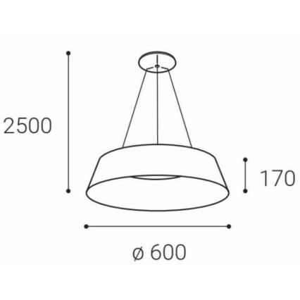 LED2 - LED Luster na lanku KATY LED/60W/230V 3000/4000K čierna