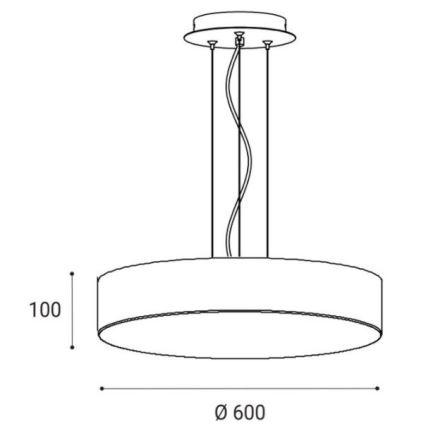 LED2 - LED Luster na lanku MONO LED/60W/230V 3000/4000K biela