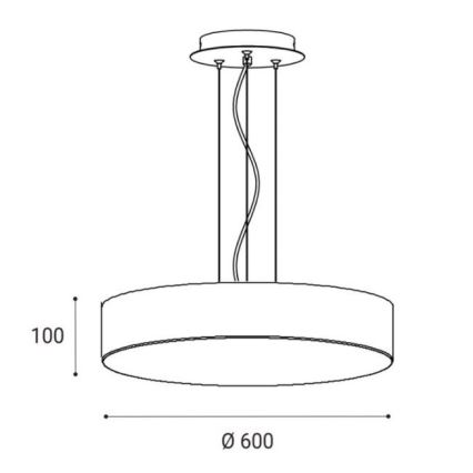 LED2 - LED Luster na lanku MONO LED/60W/230V 3000/4000K čierna