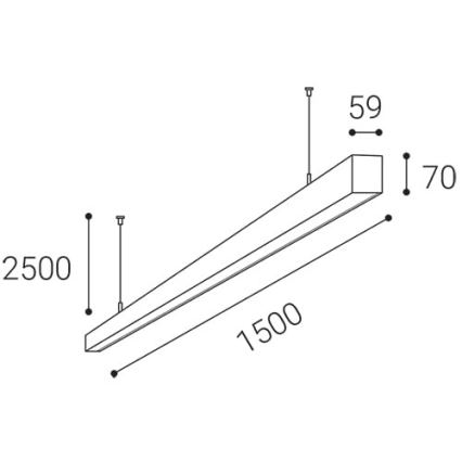 LED2 - LED Luster na lanku NOLI LED/60W/230V 3000K/3500K/4000K biela