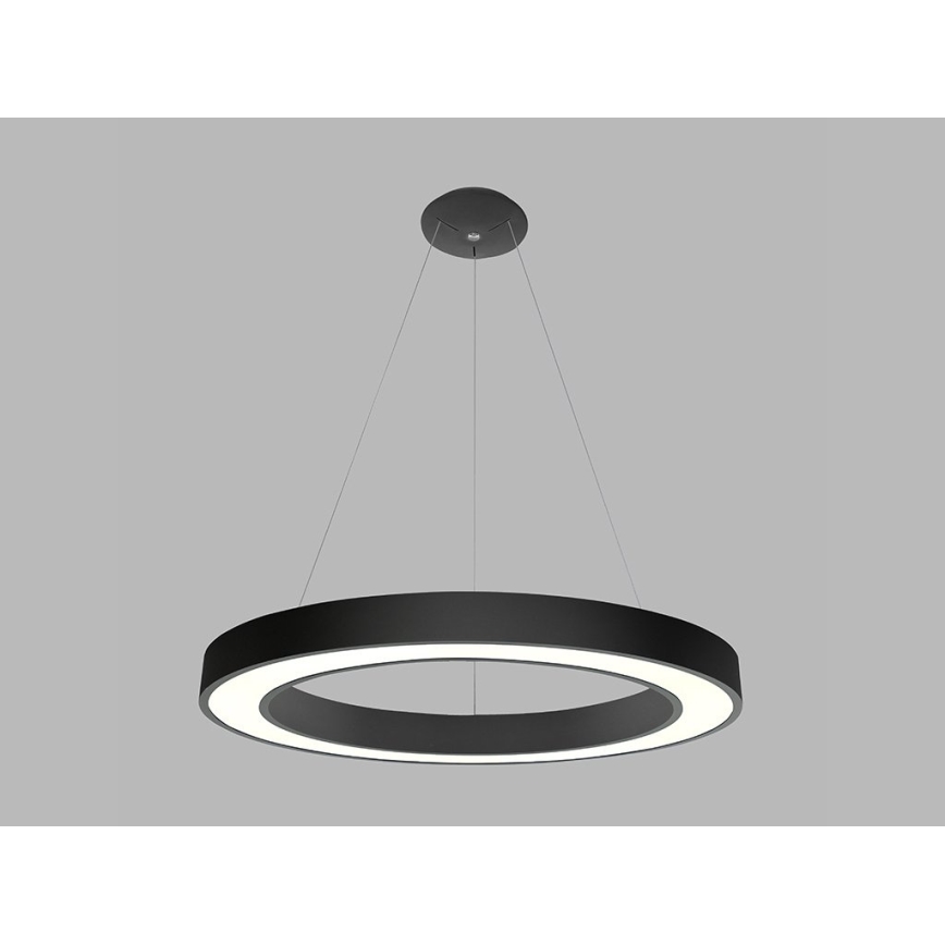 LED2 - LED Luster na lanku SATURN LED/80W/230V 3000K pr. 80 cm čierna