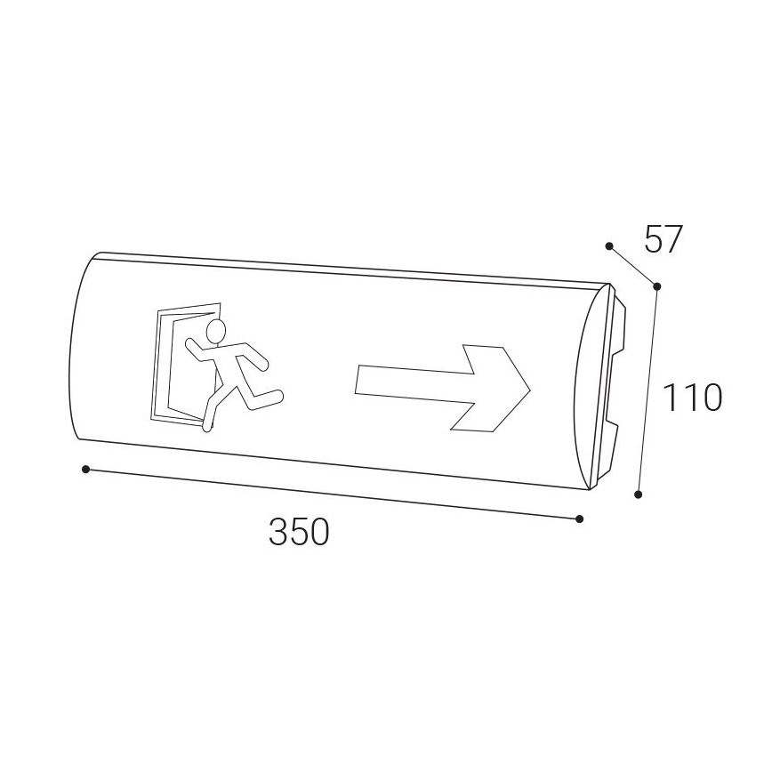 LED2 - LED Núdzové svietidlo SAFE ON LED/3W/3,6V 6000K IP65
