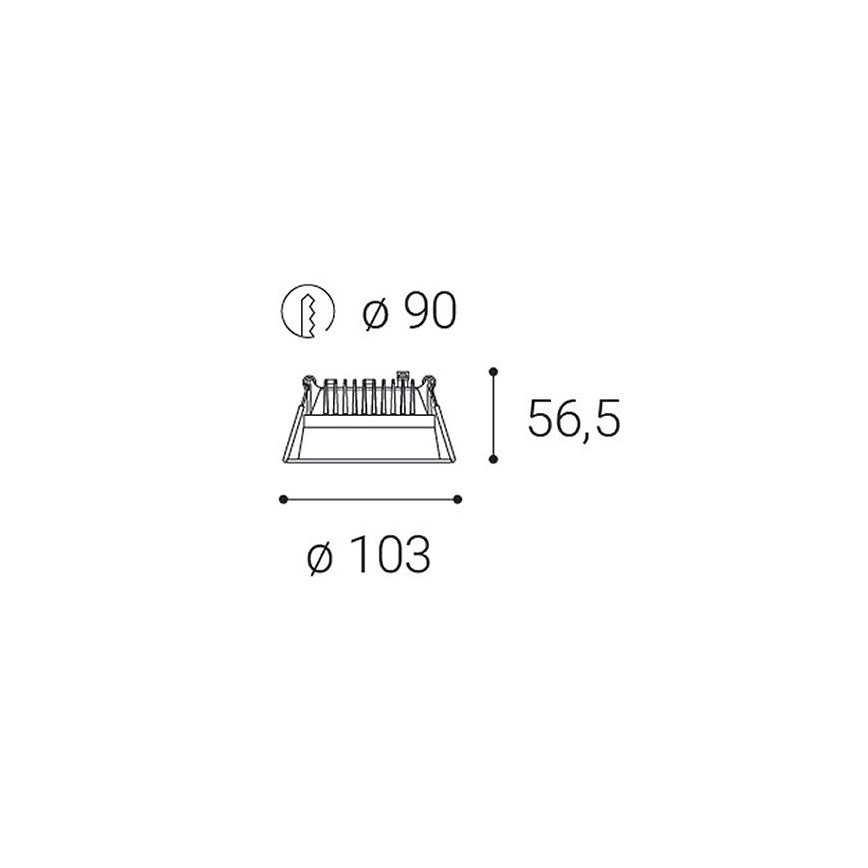 LED2-LED Stmievateľné kúpeľňové podhľadové svietidlo ZETA LED/10W/230V 3000K IP44