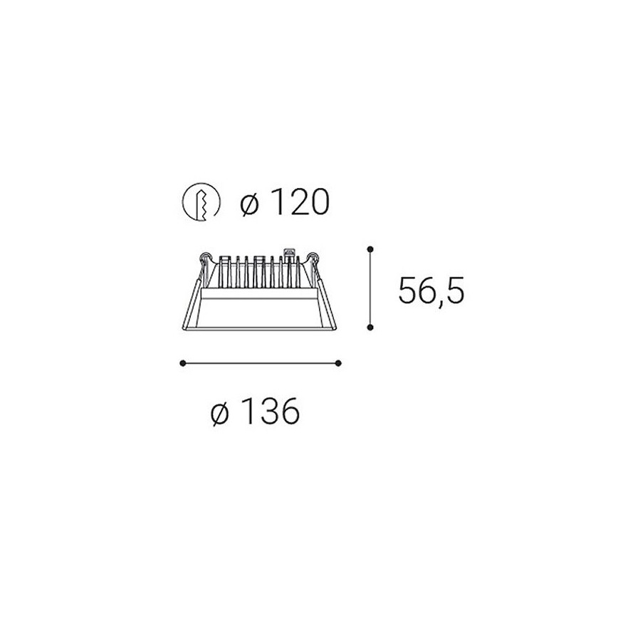 LED2-LED Stmievateľné kúpeľňové podhľadové svietidlo ZETA LED/15W/230V 4000K IP44