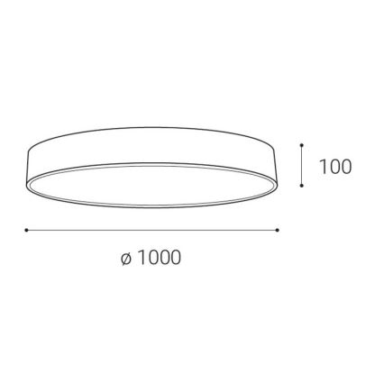 LED2 - LED Stmievateľné stropné svietidlo MONO LED/153W/230V 3000K/4000K čierna