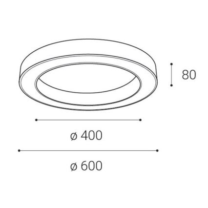 LED2 - LED Stmievateľné stropné svietidlo SATURN LED/50W/230V 3000K/4000K čierna