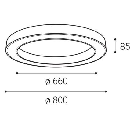 LED2 - LED Stmievateľné stropné svietidlo SATURN LED/60W/230V 3000K/4000K biela