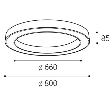 LED2 - LED Stmievateľné stropné svietidlo SATURN LED/60W/230V 3000K/4000K čierna