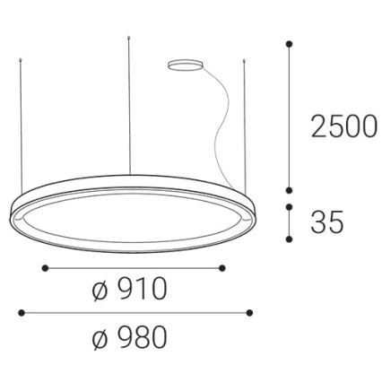 LED2 - LED Stmievateľný luster na lanku BELLA LED/80W/230V 3000K/4000K hnedá