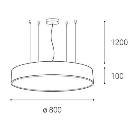 LED2 - LED Stmievateľný luster na lanku MONO LED/100W/230V 3000K/4000K čierna