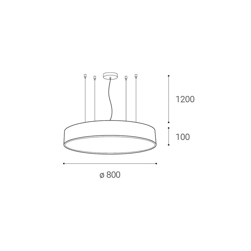 LED2 - LED Stmievateľný luster na lanku MONO LED/100W/230V 3000K/4000K čierna
