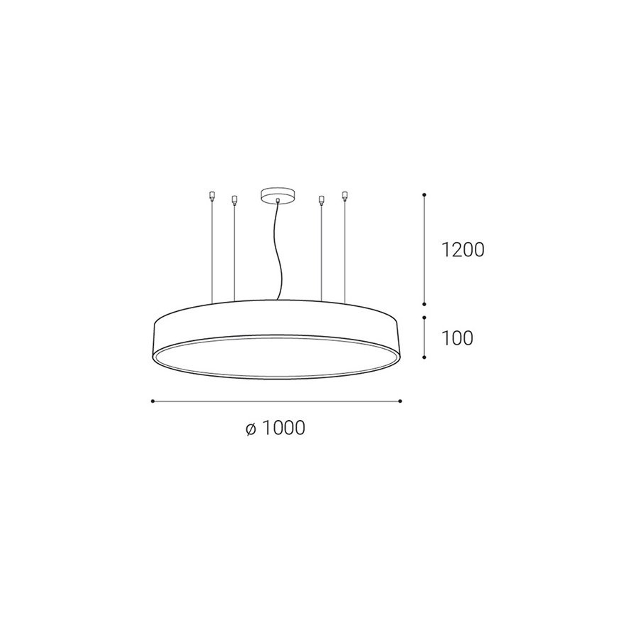 LED2 - LED Stmievateľný luster na lanku MONO LED/153W/230V 3000K/4000K čierna