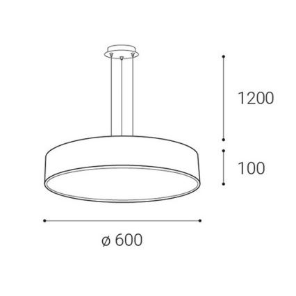 LED2 - LED Stmievateľný luster na lanku MONO LED/60W/230V 3000K/4000K biela