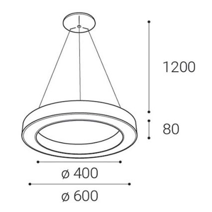 LED2 - LED Stmievateľný luster na lanku SATURN LED/50W/230V 3000K/4000K biela