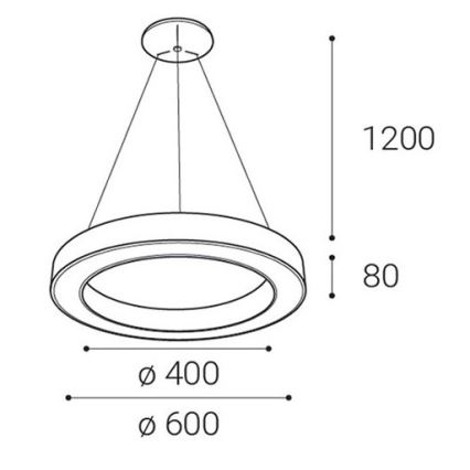 LED2 - LED Stmievateľný luster na lanku SATURN LED/50W/230V 3000K/4000K čierna