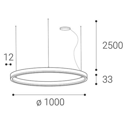 LED2 - LED Stmievateľný luster na lanku SATURN LED/80W/230V pr. 100 cm biela