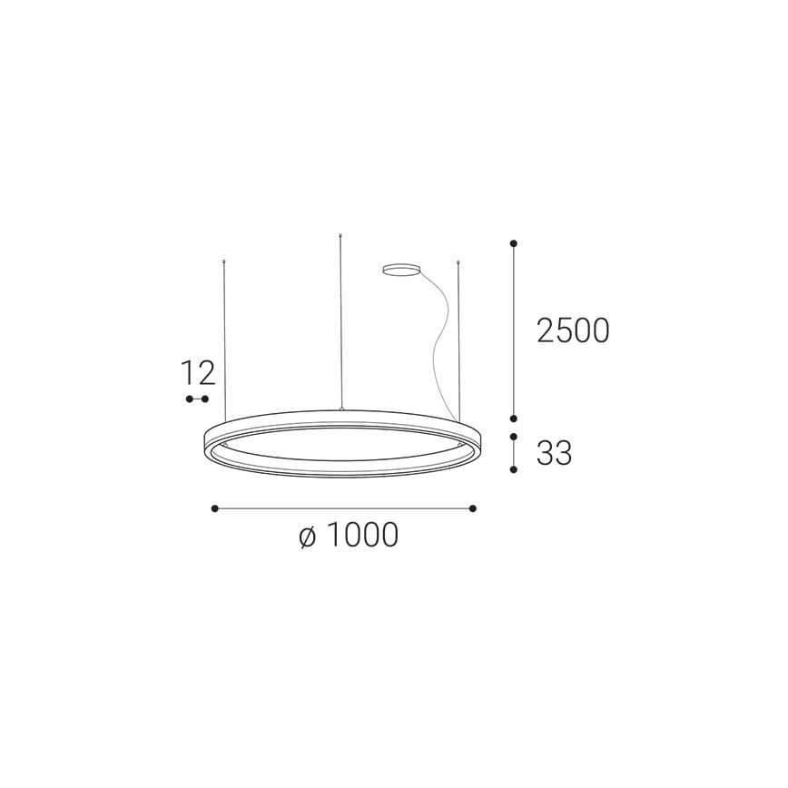 LED2 - LED Stmievateľný luster na lanku SATURN LED/80W/230V pr. 100 cm biela
