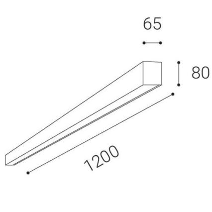 LED2 - LED Stropné prisadené svietidlo LINO LED/30W/230V 3000/3500/4000K čierna