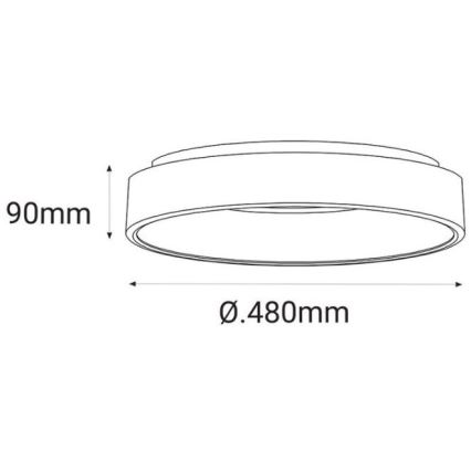 LED2 - LED Stropné svietidlo BELLA LED/40W/230V 3000/4000K biela