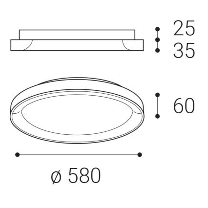 LED2 - LED Stropné svietidlo BELLA LED/48W/230V 3000K/4000K biela