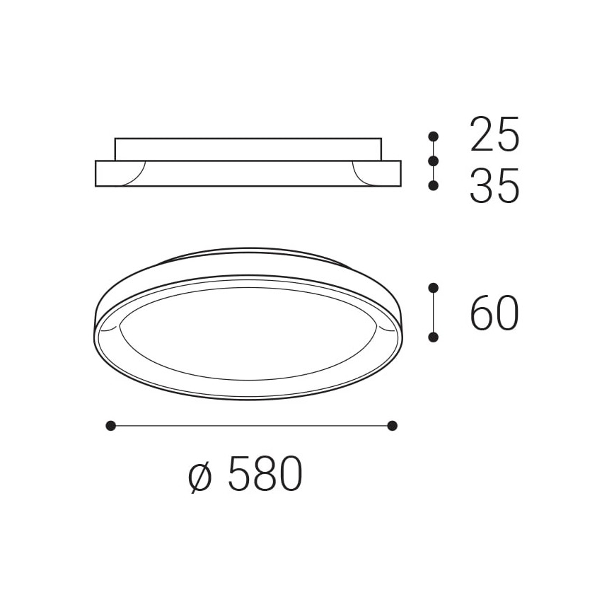 LED2 - LED Stropné svietidlo BELLA LED/48W/230V 3000K/4000K hnedá