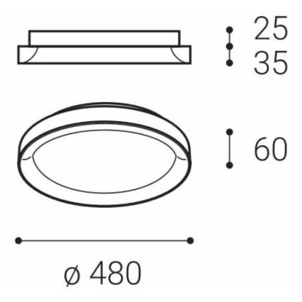 LED2 - LED Stropné svietidlo BELLA SLIM LED/38W/230V 3000/4000K čierna