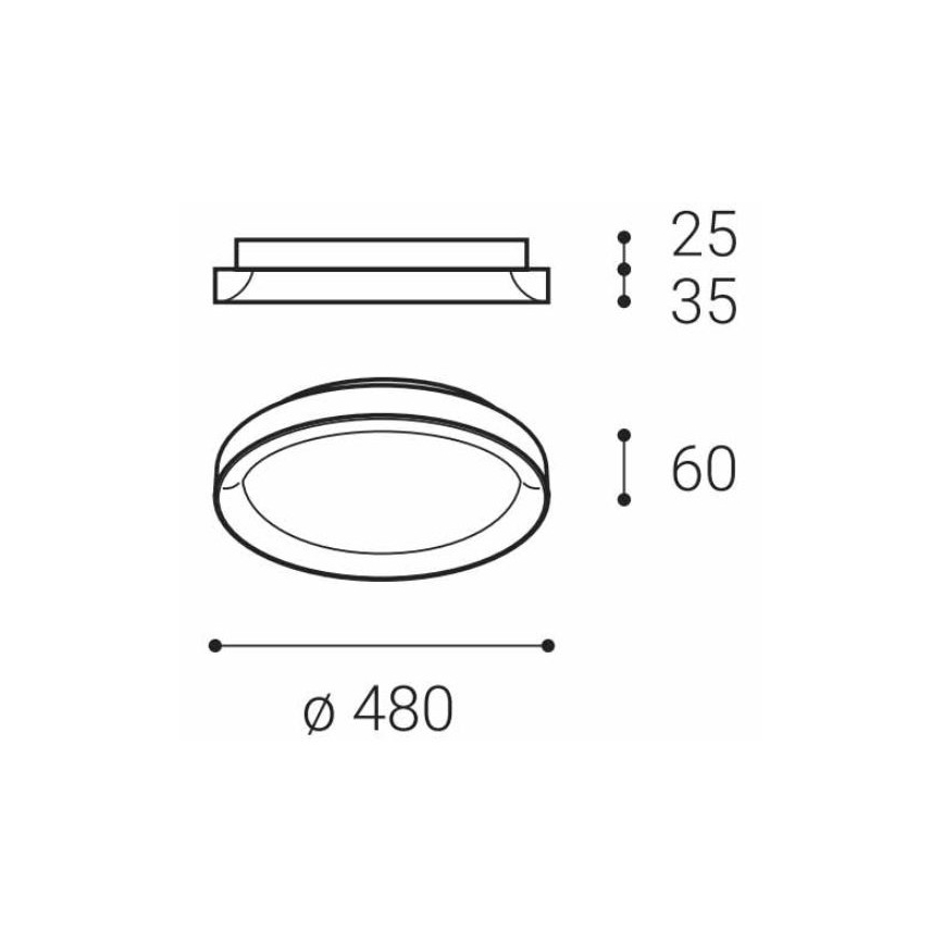 LED2 - LED Stropné svietidlo BELLA SLIM LED/38W/230V 3000/4000K čierna