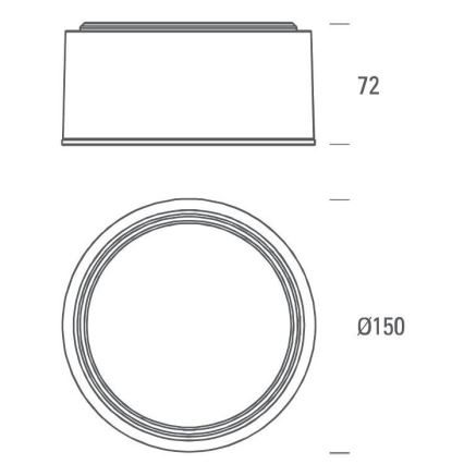 LED2 - LED Stropné svietidlo BUTTON LED/17W/230V antracit
