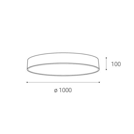 LED2 - LED Stropné svietidlo MONO LED/153W/230V 3000K pr. 100 cm čierna