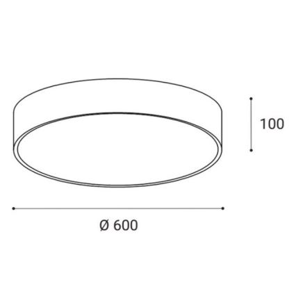 LED2 - LED Stropné svietidlo MONO LED/60W/230V 3000/4000K čierna