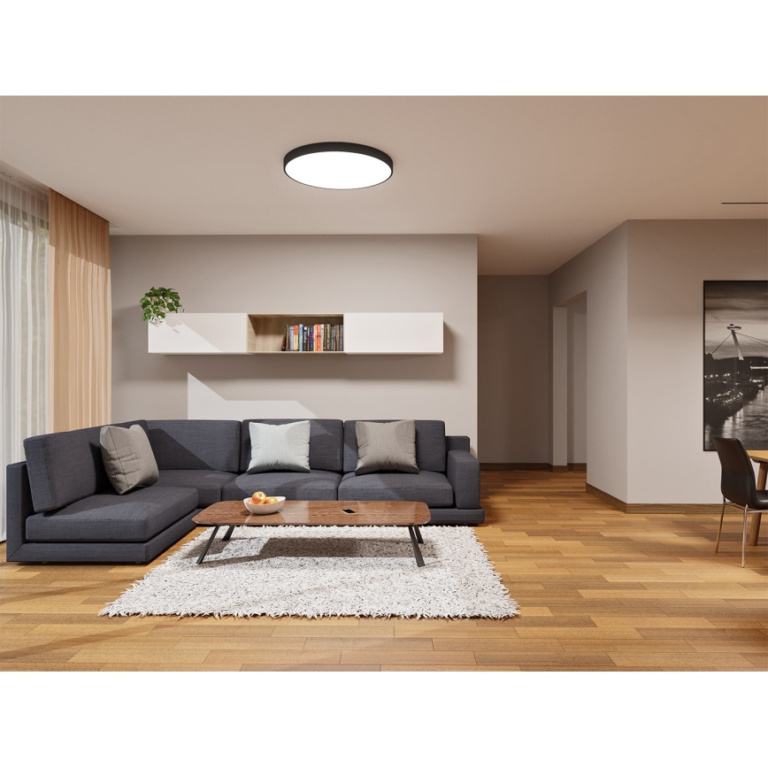 LED2 - LED stropné svietidlo MONO SLIM LED/60W/230V 3000K/4000K pr. 60 cm čierne