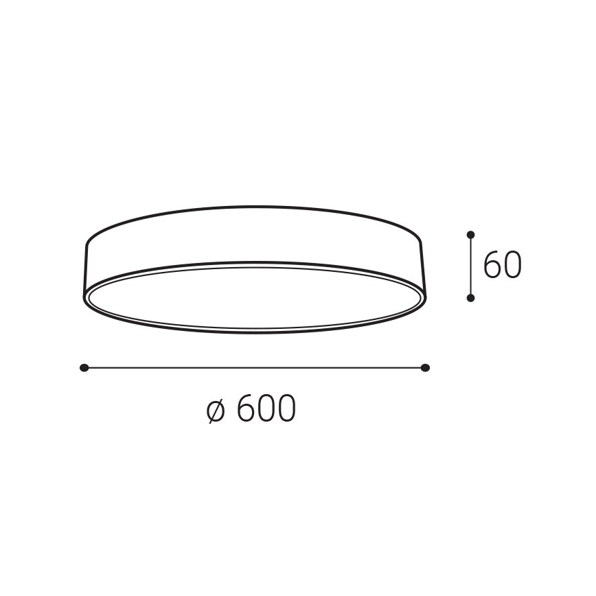 LED2 - LED stropné svietidlo MONO SLIM LED/60W/230V 3000K/4000K priemer 60 cm biela