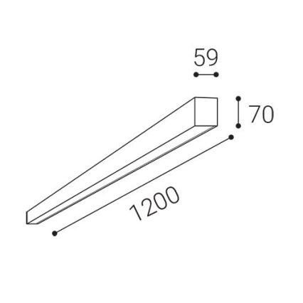 LED2 - LED stropné svietidlo NOLI LED/40W/230V 3000/3500/4000K 120 cm čierne