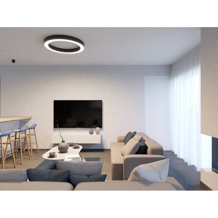 LED2 - LED Stropné svietidlo SATURN LED/80W/230V 3000K/4000K čierna