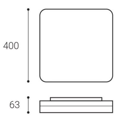 LED2 - LED Stropné svietidlo SQUARE II LED/30W/230V 3000/4000/5700K IP54