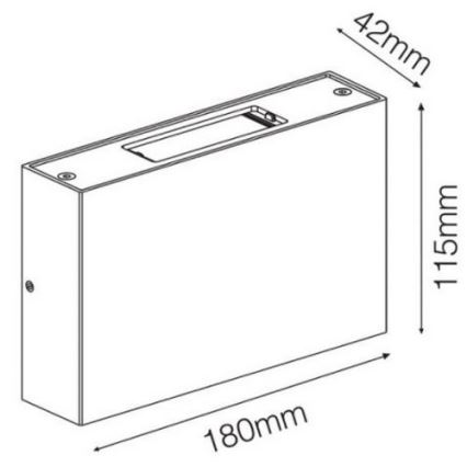 LED2 - LED Vonkajšie nástenné svietidlo BLADE 2xLED/12W/230V IP54