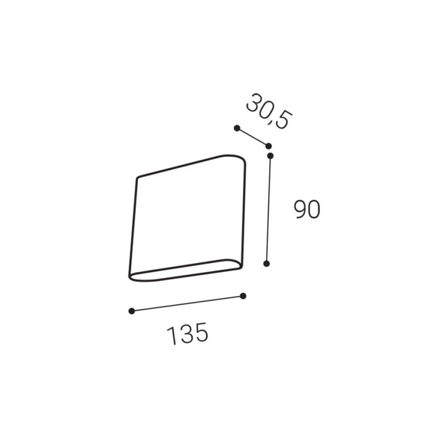 LED2 - LED Vonkajšie nástenné svietidlo FLAT 2xLED/3W/230V IP65 3000K/4000K/5700K čierna
