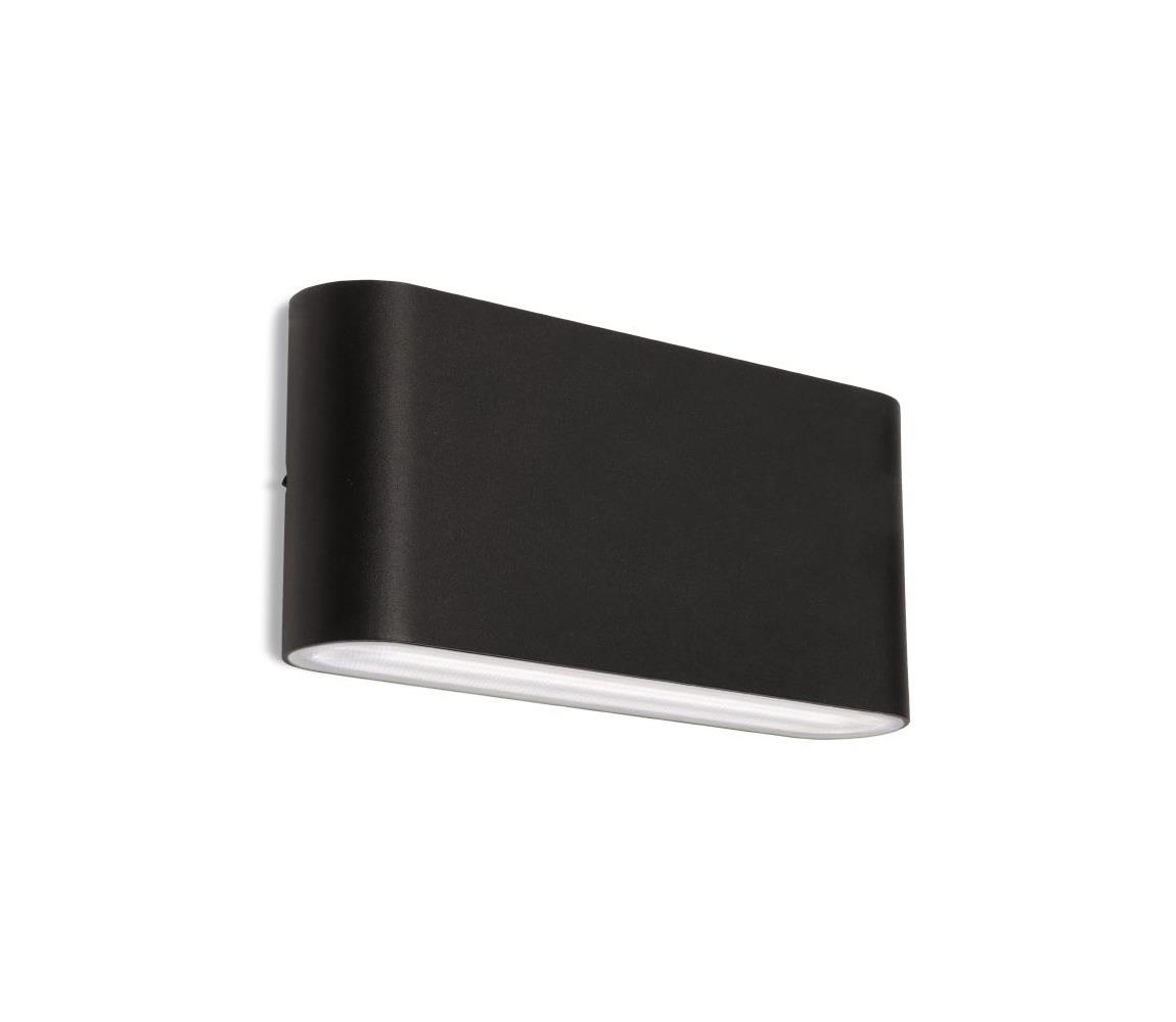 LED2 LED2 - LED Vonkajšie nástenné svietidlo FLAT 2xLED/5W/230V IP65 čierna