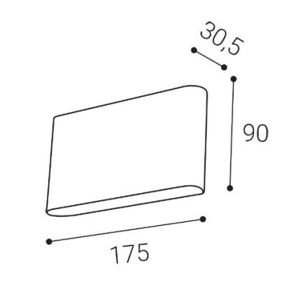 LED2 - LED Vonkajšie nástenné svietidlo FLAT 2xLED/5W/230V IP65 3000K/4000K/5700K čierna