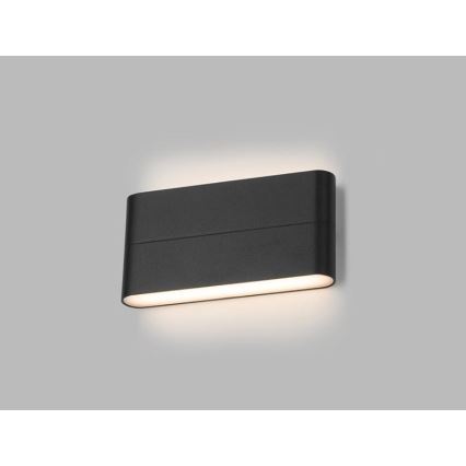 LED2 - LED Vonkajšie nástenné svietidlo FLAT 2xLED/6W/230V antracit IP54