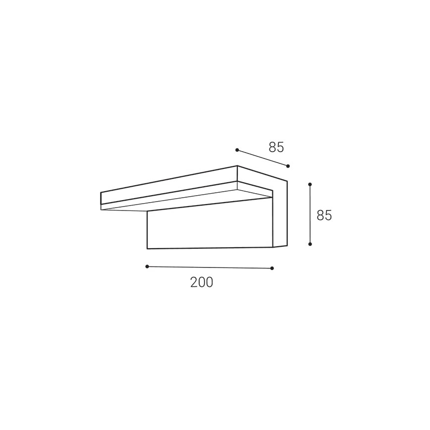 LED2 - LED Vonkajšie nástenné svietidlo HUGO LED/9W/230V IP54 3000K/4000K