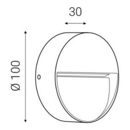 LED2 - LED Vonkajšie nástenné svietidlo STEP ON LED/3W/230V IP54