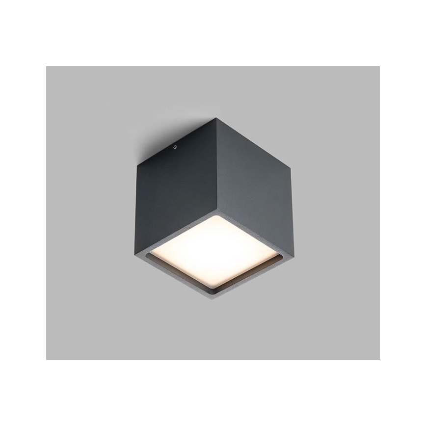 LED2 - LED Vonkajšie stropné svietidlo CUBE LED/12W/230V antracit IP54