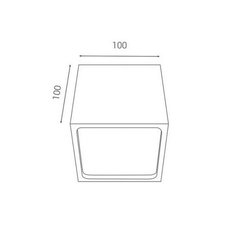LED2 - LED Vonkajšie stropné svietidlo CUBE LED/12W/230V antracit IP54