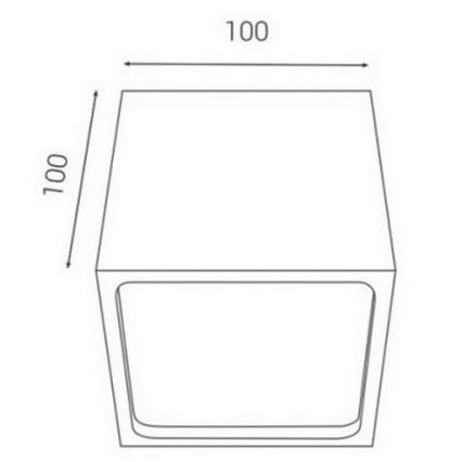 LED2 - LED Vonkajšie stropné svietidlo CUBE LED/12W/230V biela IP54