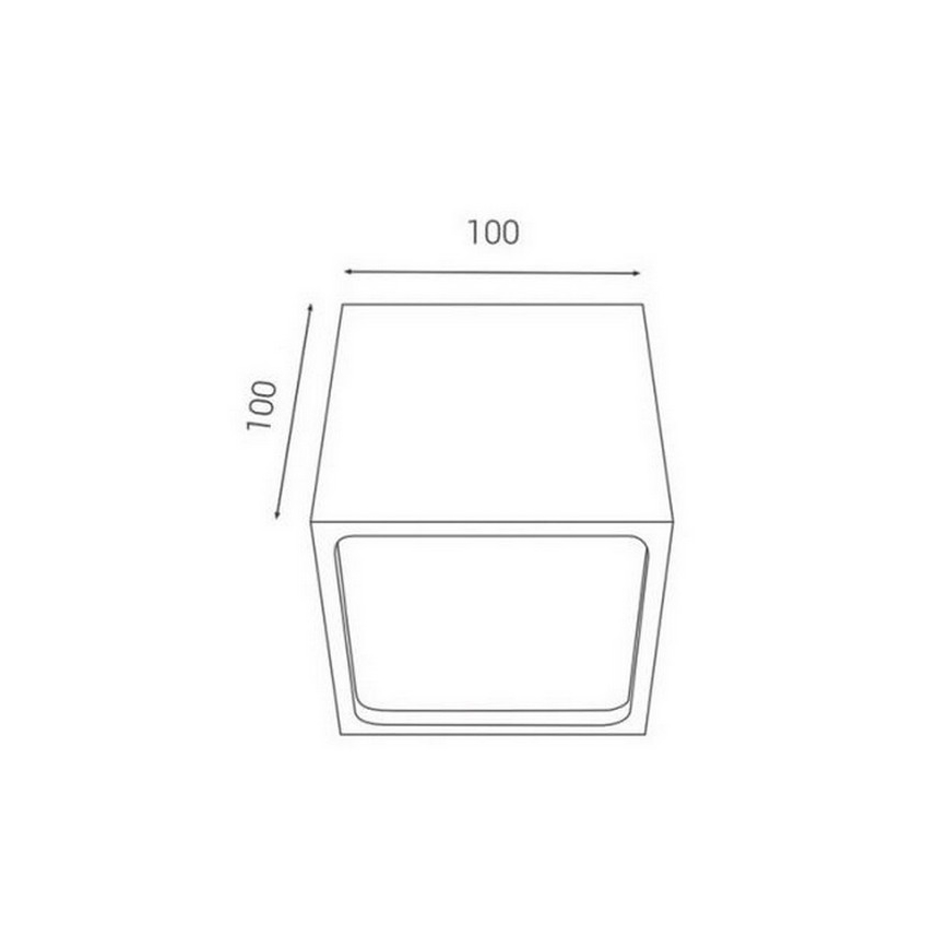 LED2 - LED Vonkajšie stropné svietidlo CUBE LED/12W/230V biela IP54