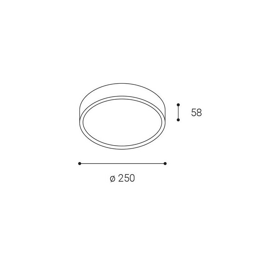 LED2 - LED  Vonkajšie stropné svietidlo MIRA LED/18W/230V IP65 čierna