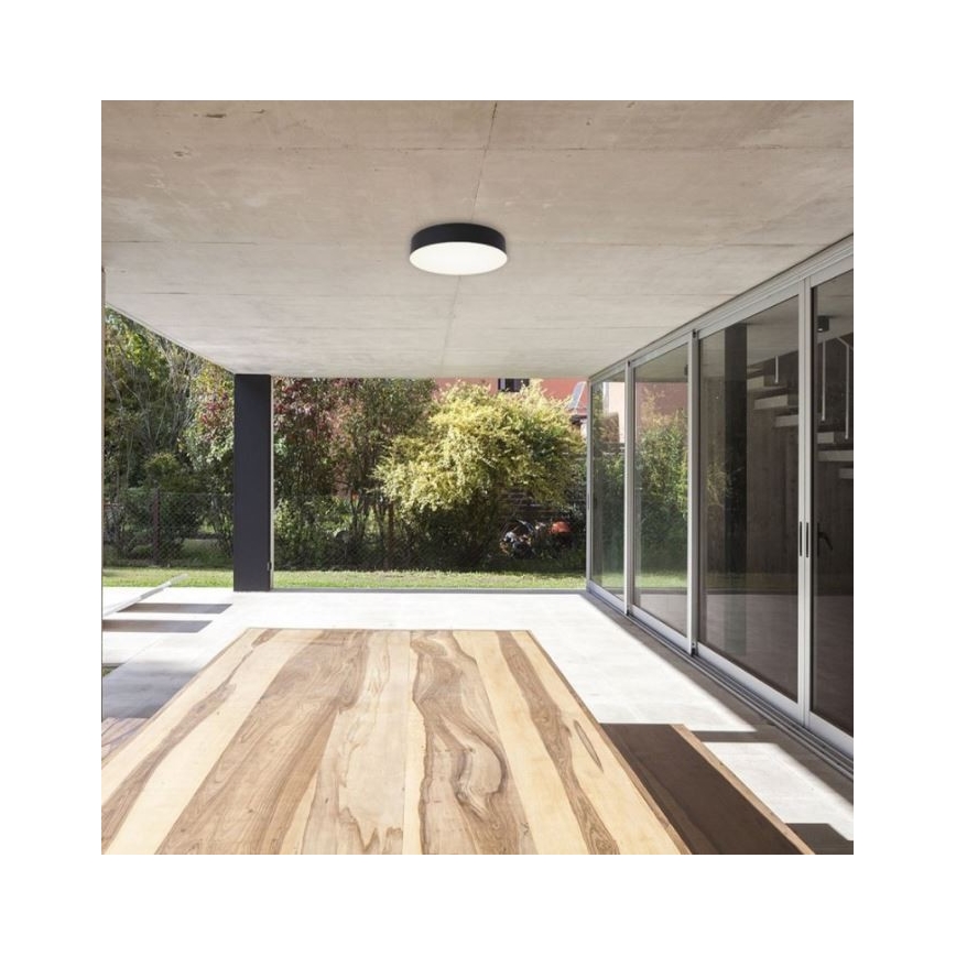 LED2 - LED Vonkajšie stropné svietidlo so senzorom DRUM LED/21W/230V IP65 3000K/4000K/6500K