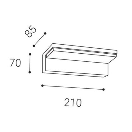 LED2 - LED Vonkajšie nástenné svietidlo so senzorom HUGO LED/9W/230V IP54 3000K/4000K