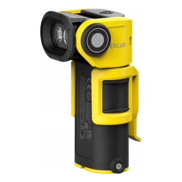 Ledlenser EXC6R - stmievateľná nabíjateľná LED baterka s nabíjacou stanicou LED/1900 mAh IP68 300 lm 10 h žltá